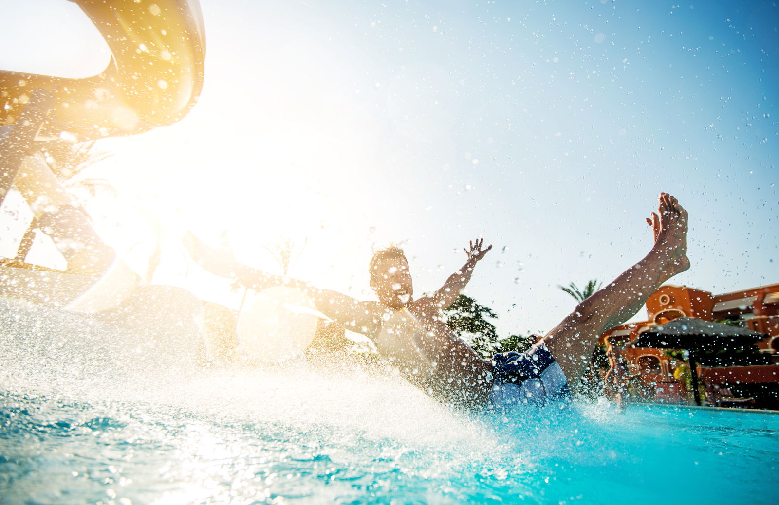 Wasserrutsche, Schwimmbad