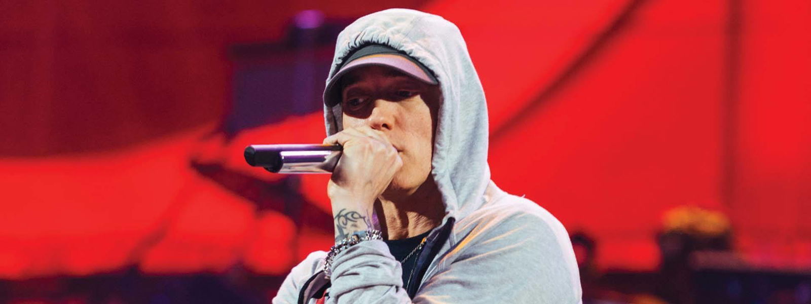 Eminem während eines Konzerts fotografiert