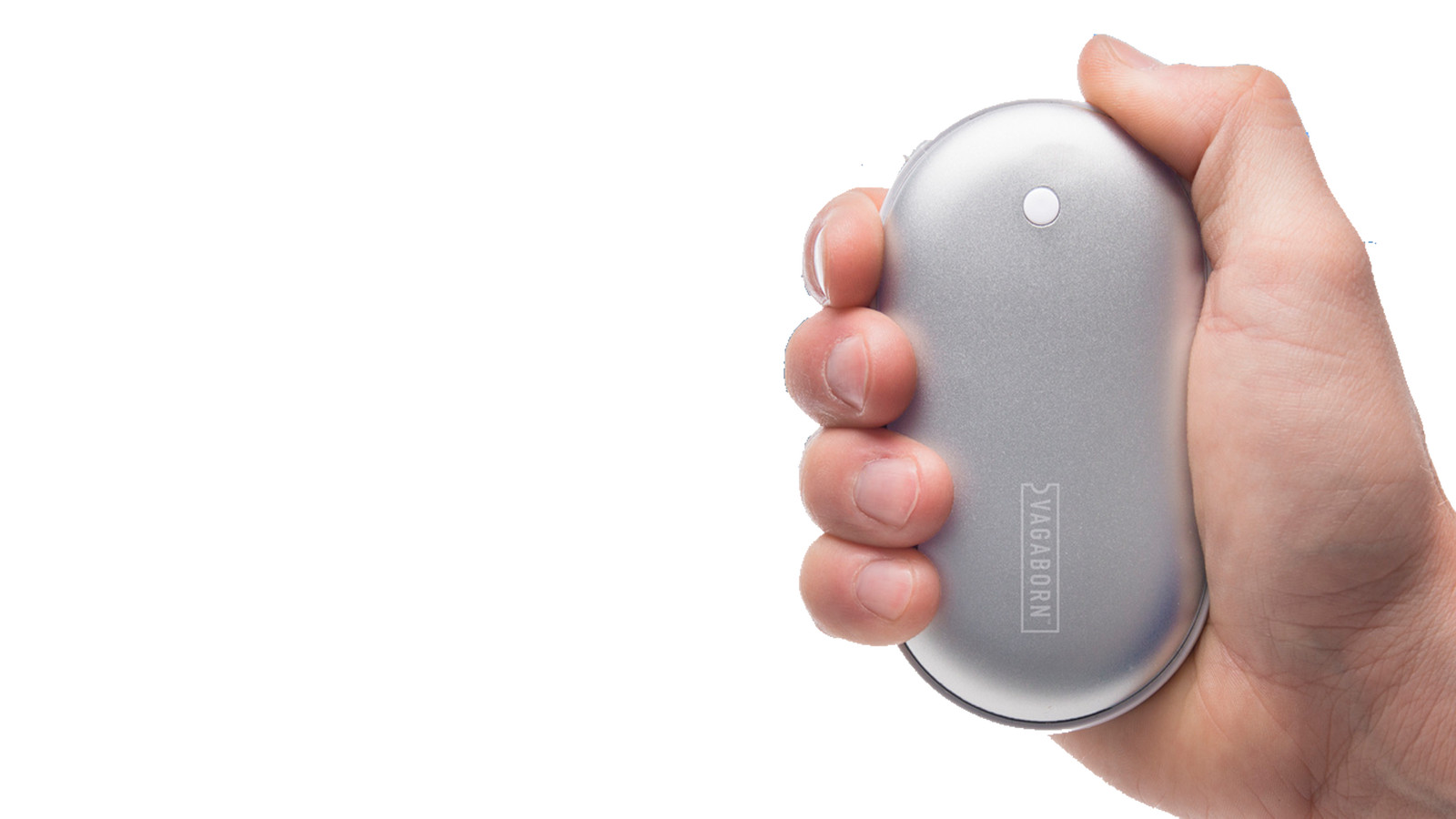 Eine Hand hält eine Powerbank 