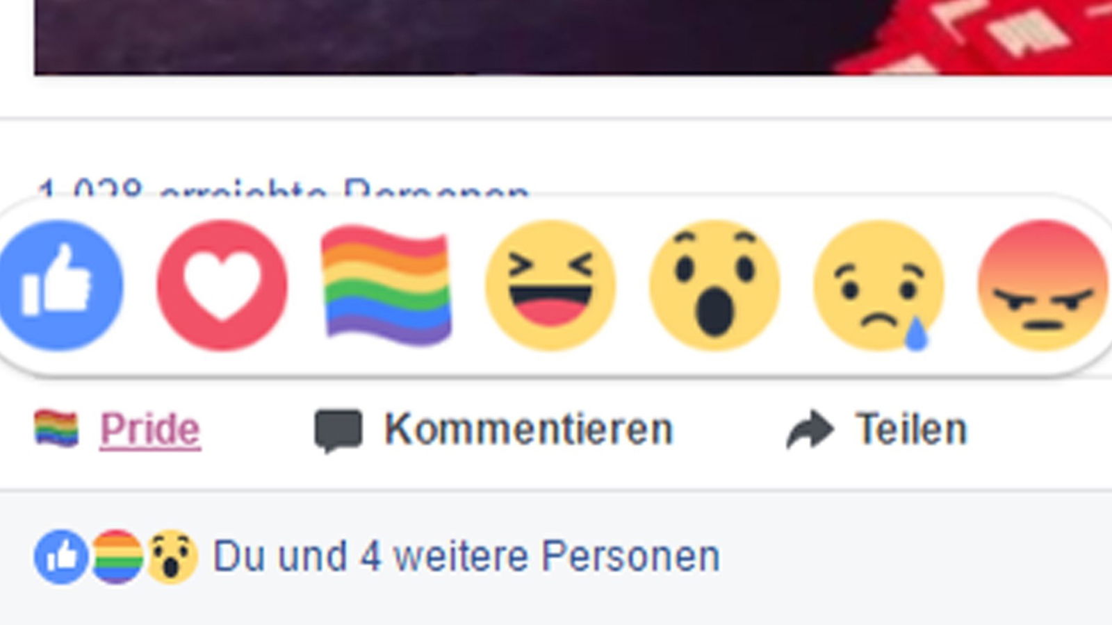 Regenbogenflagge Reaction Pride Monat 16:9